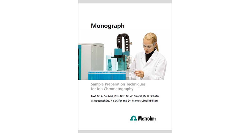Monografia "Técnicas de preparação de amostras para cromatografia iônica"